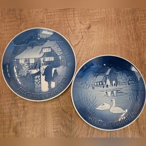Set of 2 Vintage Collectable Plates by Bing & Grøndahl - 1973 & 1974
